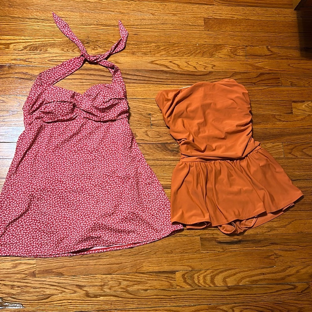 Vintage style swim dresses size 12 , super flattering!
